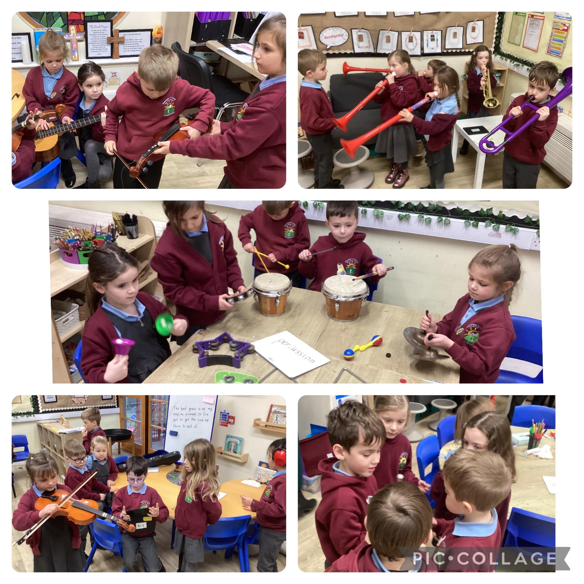 Year 1 have been exploring different groups of instruments in an orchestra!